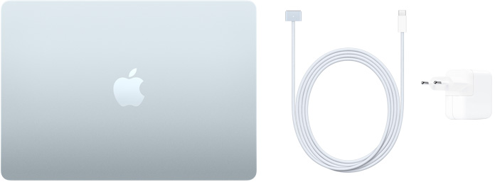 MacBook Air de 13 polegadas, cabo de USB-C para MagSafe 3 e adaptador de energia USB-C de 30W
