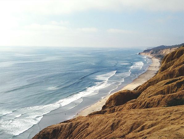 Scenic coastal landscape in San Diego, California.