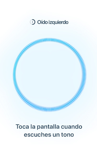 Onda de sonido circular en azul