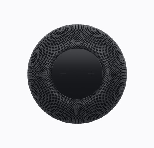HomePod, in de kleur Middernacht, bovenkant van de buitenkant