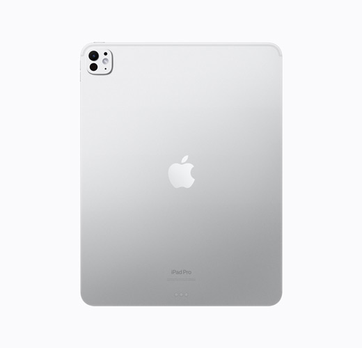 iPad Pro, zilverkleurig, buitenkant van de achterkant, glanzend zilver Apple-logo