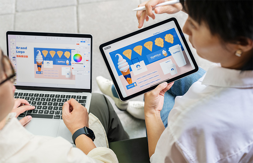 With apps like Keynote, the FLUFFY team can collaborate across devices to create marketing plans quickly.
