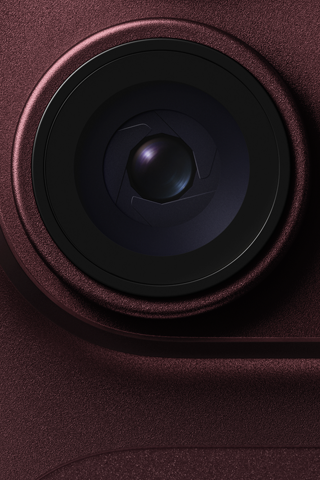 Pagrindinės kameros objektyvas su kintama diafragma Burgundijos spalvos „iPhone 18 Pro“
