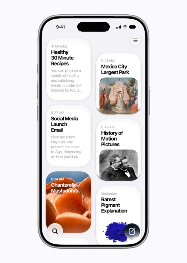 L’historique des conversations d’un utilisateur s’affiche dans la nouvelle app Siri dédiée sur un iPhone 17 Pro.