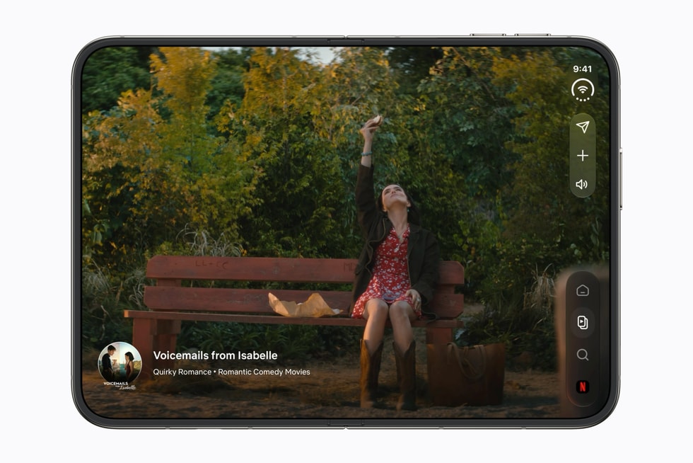 Brugerfladen i Netflix-appen vist på iPhone Duo.