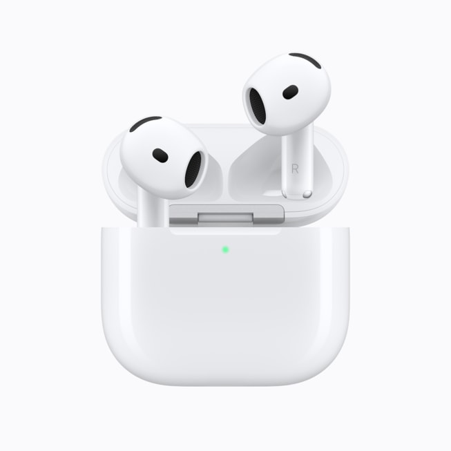 AirPods 5 på en hvid baggrund.