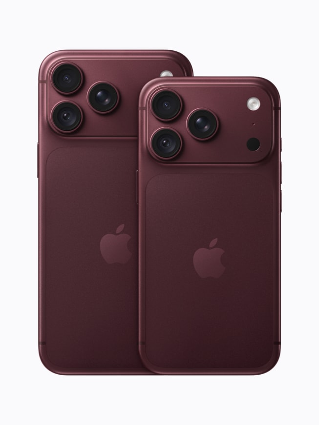 iPhone 18 Pro i farven bordeaux.