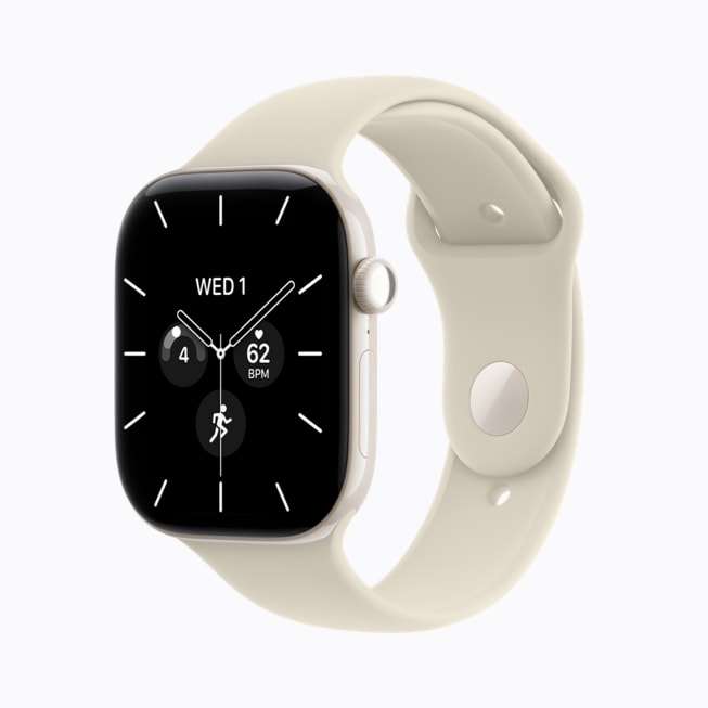 Apple Watch Series 12 en céramique blanc nacré.