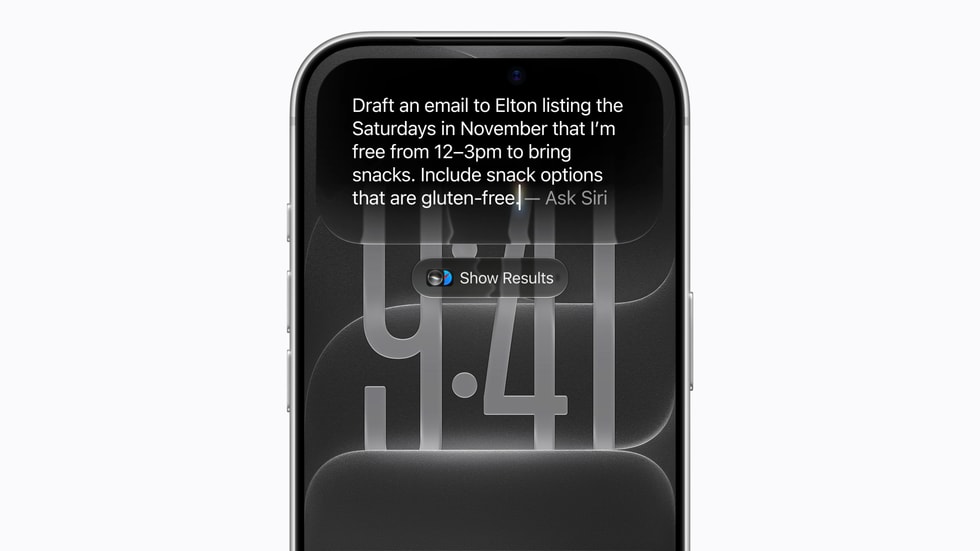 「Siriで作文」を使用しているiPhone 18 Proの画面。