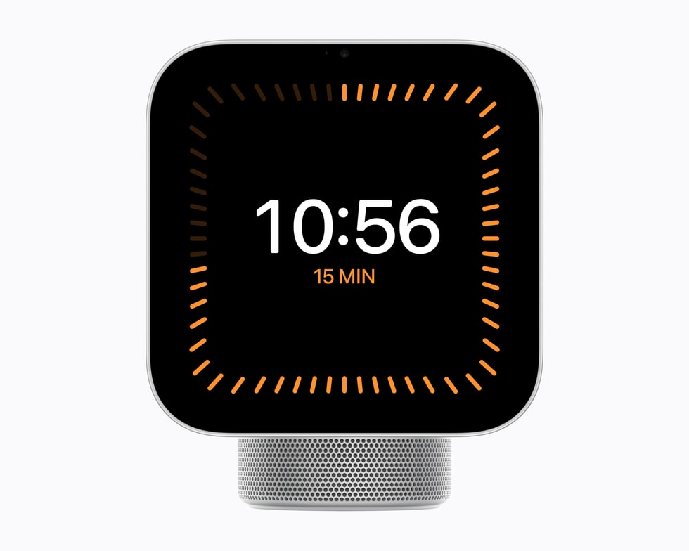 HomeView viser en timer, som brugeren har indstillet til 15 minutter.