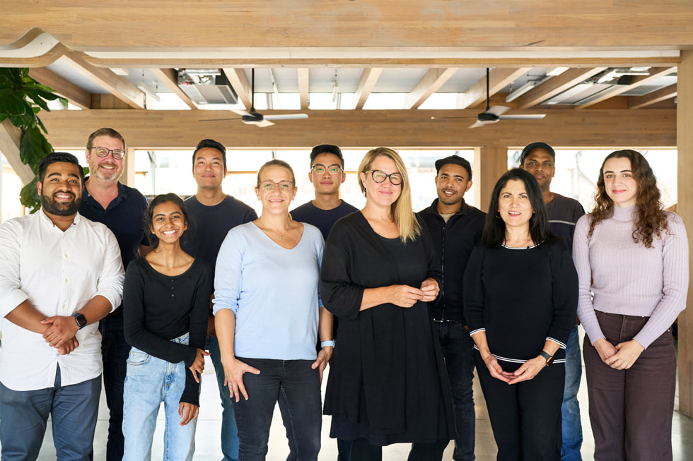 Group of students and mentors in the Apple Foundation Program.