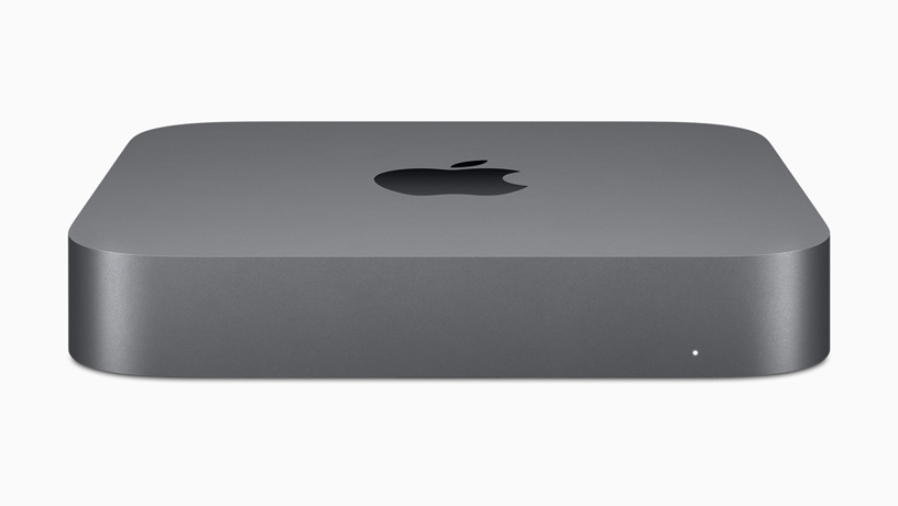Profiel van nieuwe Mac mini in spacegrijs. 