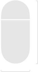 Illustration of AirPods 5 charging case showing the height of 46.2 mm and the depth of 21.2 mm