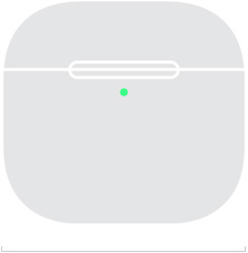 Illustration of AirPods 5 charging case showing the front width of 50.1 mm