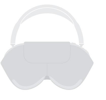 Ilustrație siluetă a AirPods Max 2 în Smart Case, vedere frontală
