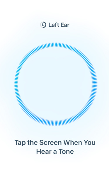 Blue circular sound ripple