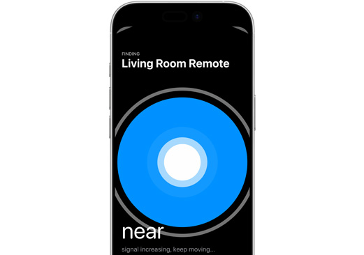 iPhone being used to find Siri Remote
