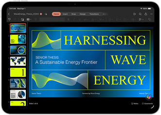 App Powerpoint apresentada no iPad Air