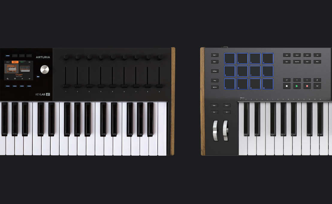 Top view of two keyboards