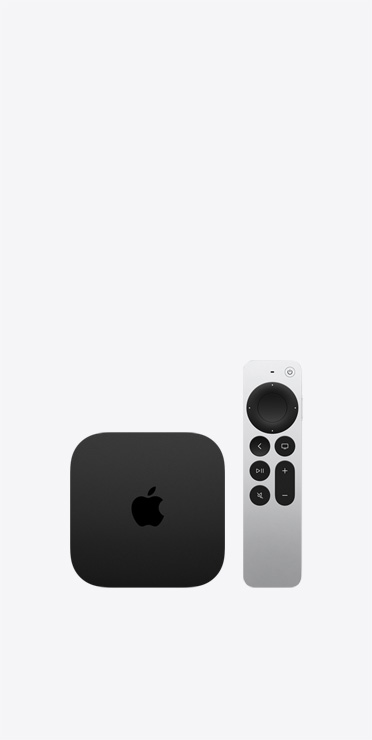 HomePod mini 2, màu hồng, với Apple TV 4K và Siri Remote